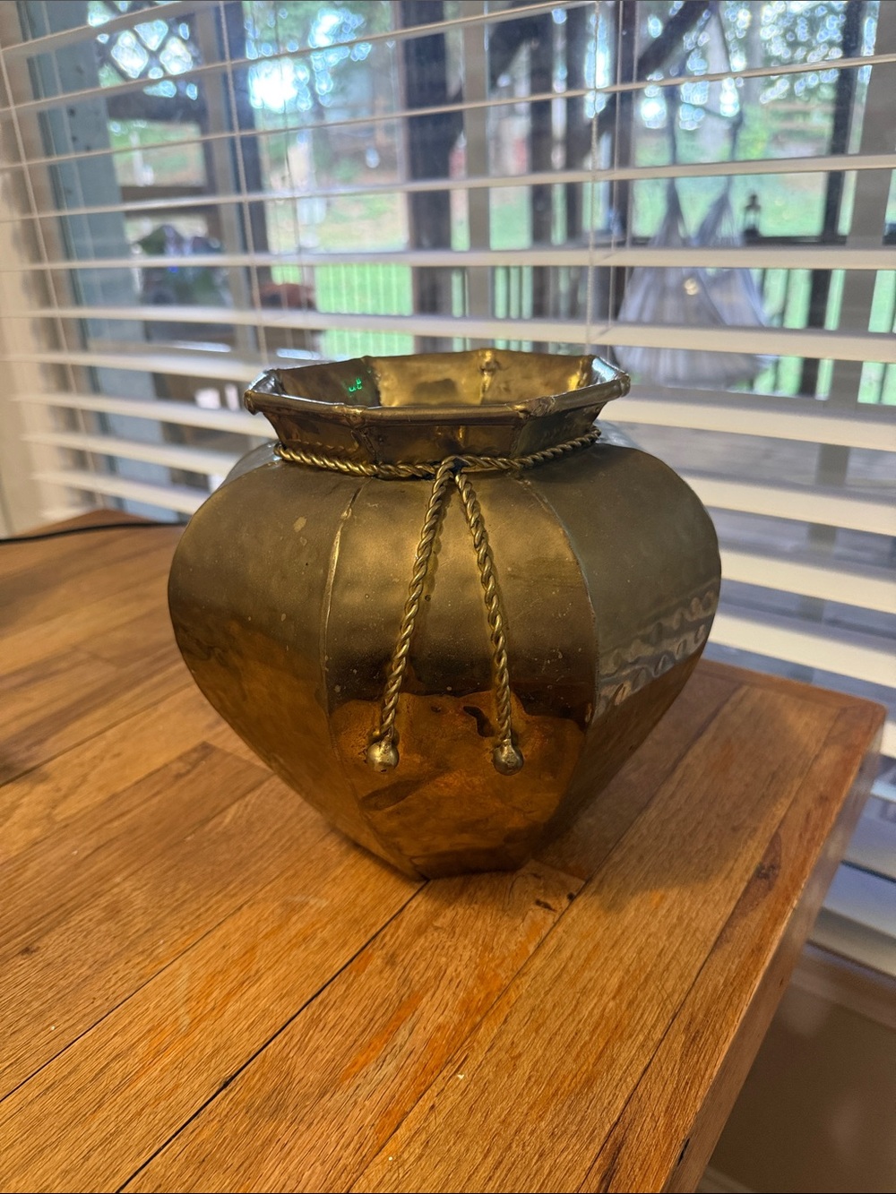 Brass Decorative Accent Vase – Gold Finish